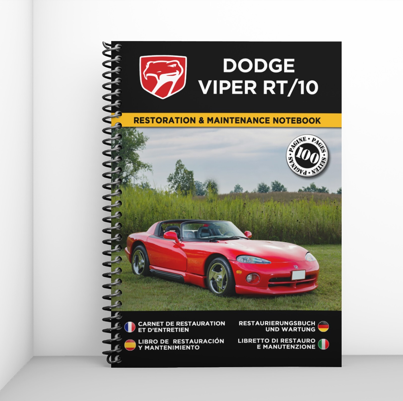 Carnet de restauration Dodge Viper RT10 de qualité supérieure pour collectionneur d'automobiles