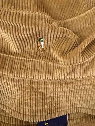 Polo Ralph Lauren Mens Cord Embroidered Pony Corduroy Bucket Hat | Tan | L/XL - Picture 2 of 8