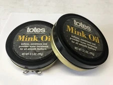 TWO! Totes Brand Mink Oil Shoe+Leather+Purse+Luggage Conditioner  New 3.5oz Each