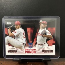 Zack Wheeler, Aaron Nola 2023 Topps Series 1 One-Two Punch Serial 295/299