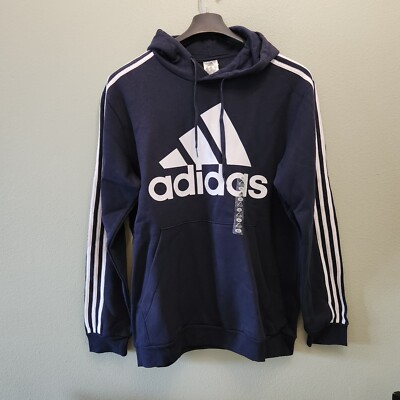 Adidas Essentials Pullover Hoodie 3-Stripes Men's Size XLT Navy