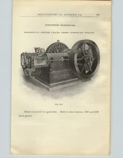 1905 PAPER AD Ball Engine Co Erie PA Horizonal Single Cylinder Direct Connect