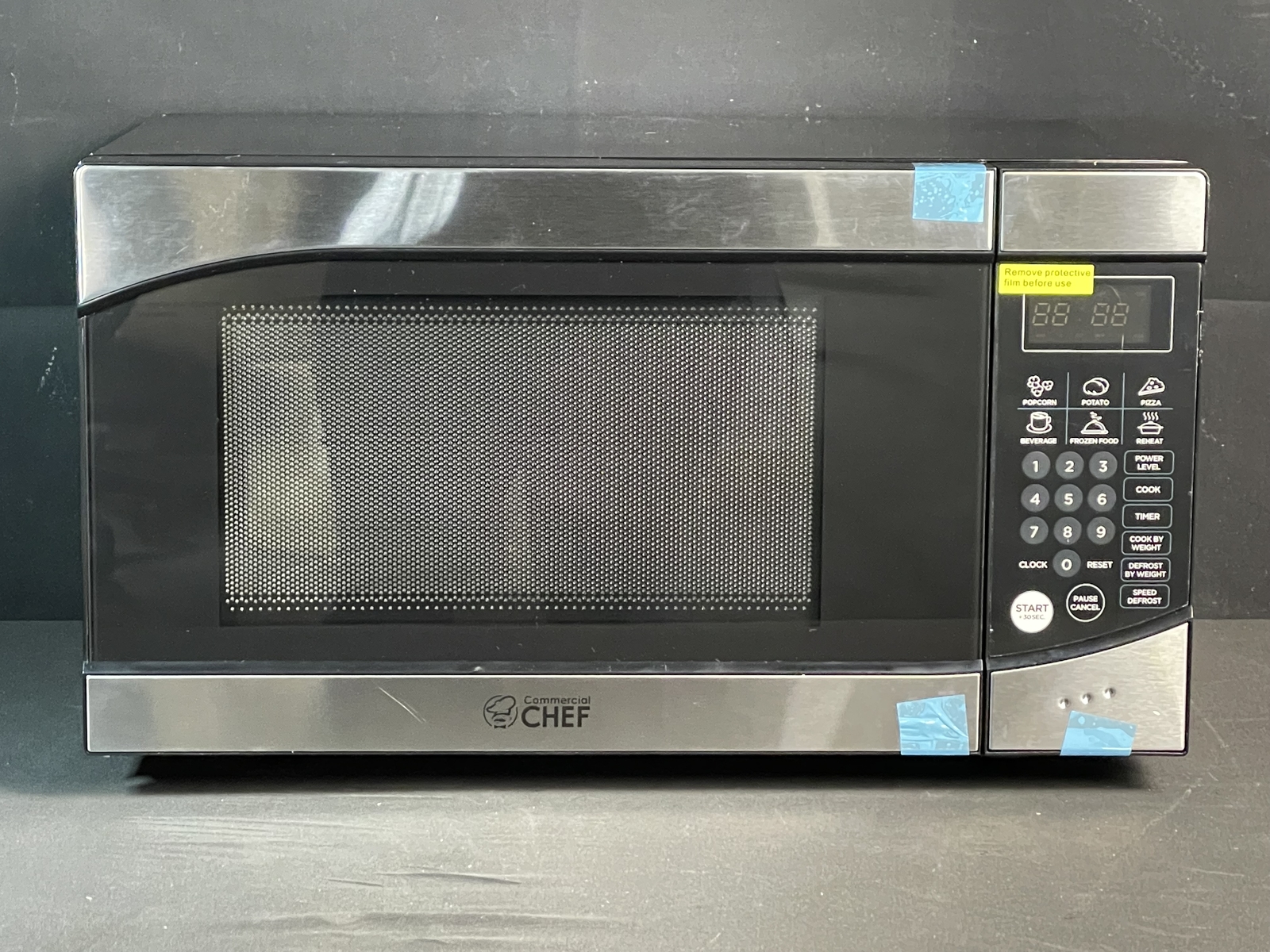 Commercial Chef CHM009 Microwave with Touch Controls 0.9 Cu Ft. New