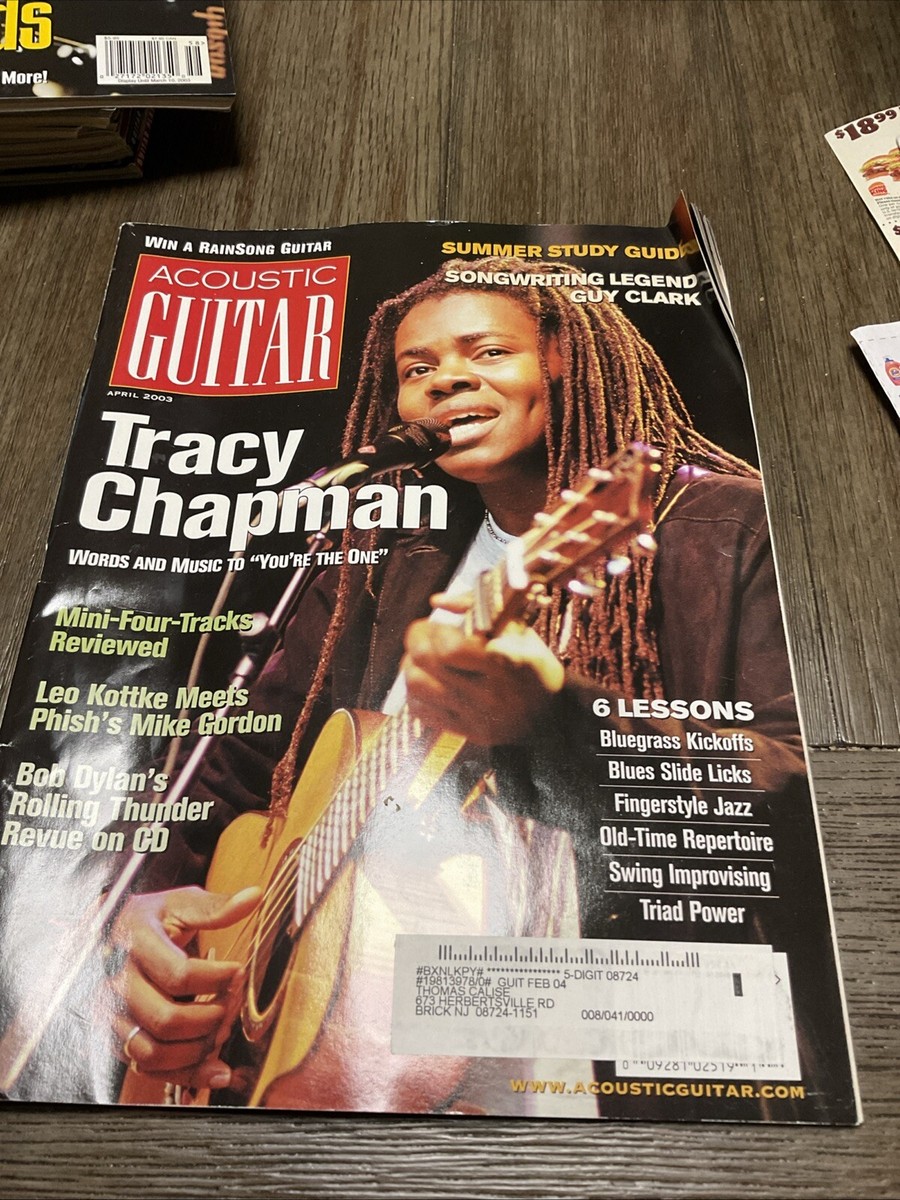 ACOUSTIC GUITAR Magazine (April 2003) TRACY CHAPMAN | eBay