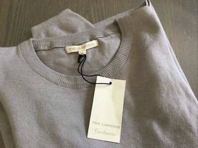 Pull TED LAPIDUS taille S/M gris souris neuf 109€ cachemire/soie