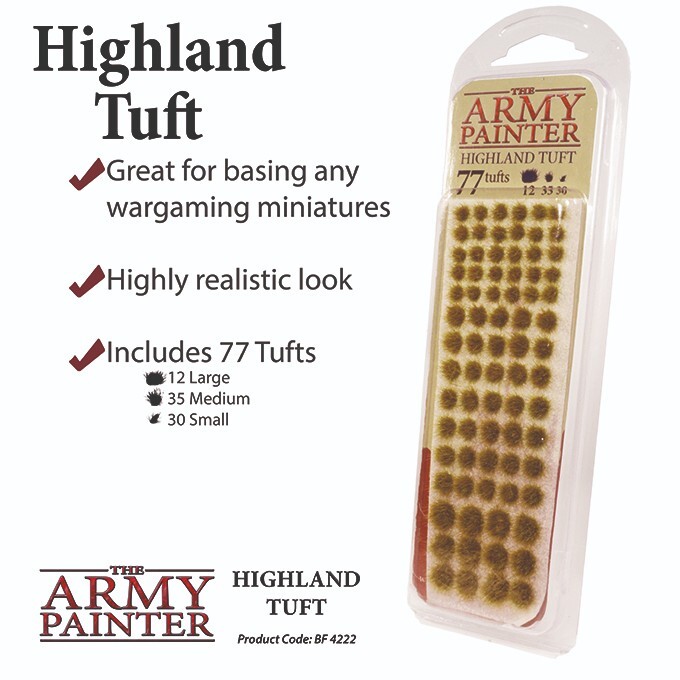 The Army Painter Highland Tuft total of 77 Tufts in 3 Sizes Wargaming (BF4222)