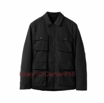 Men's Winter Warm Cotton Safari Jacket Pockets Nylon Hunting Coat Casual Coat