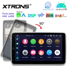 Double 2DIN Rotatable 10.1'' Android 12 8Core 64G DSP Car Stereo Radio GPS Wifi