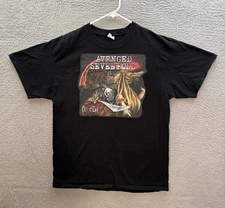 Avenged Sevenfold Shirt Adult Large Black Rock Metal Skull Biker Motorcycle