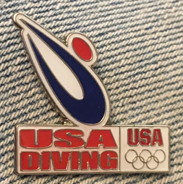 Diving Olympic Pin USA Team undated eBay