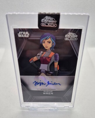 2022 Topps Chrome Black Star Wars B Design Tiya Sircar Sabine Wren as Auto 2k3