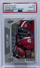 CeeDee Lamb Rookie PSA 10 - 2020 Sage Hit Silver- Cowboys, Sooners - Unstoppable