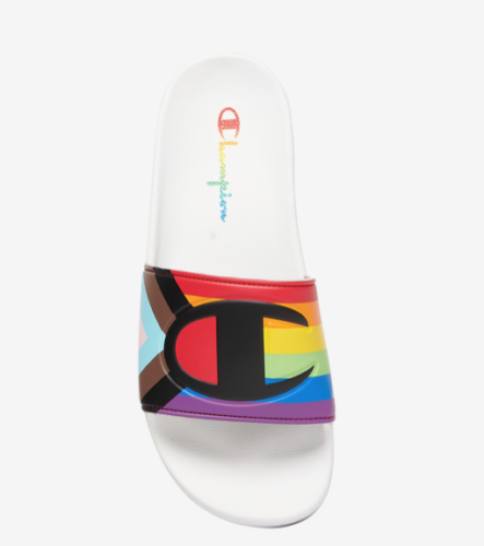Champion IPO Pride Slides White Rainbow 