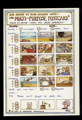 BES041 - Urlaub - Kreuzkästchen Mehrzweck Postkarte - Comic Postkarte von Besley
