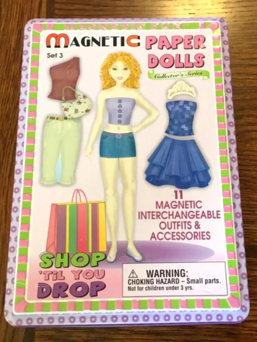 Magnetic Paper Dolls Collector's Series Set 3 Shop 'Til You Drop 40 Magnet  Pcs.