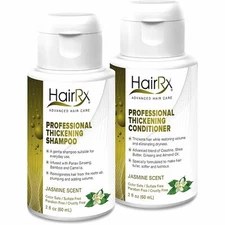 HairRx Professional Thickening Shampoo & Conditioner Travel Set, Light Lather, J