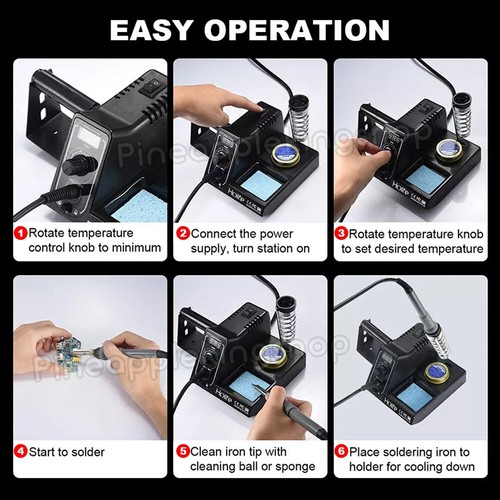 60W Soldering Iron Solder Rework Station Variable Temperature LED Display - Picture 11 of 12