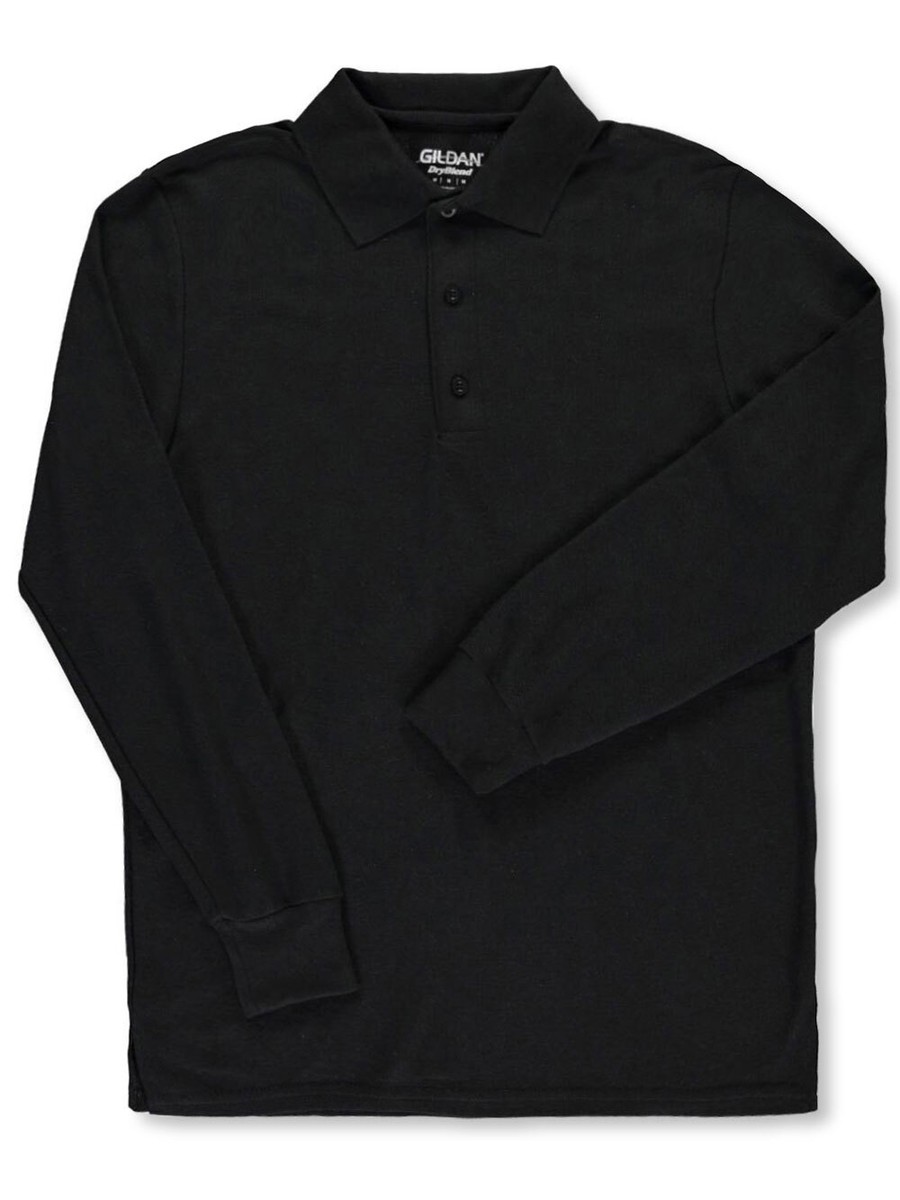 Gildan Men's L/S Cotton Pique Polo (Adult Sizes S 3XL)