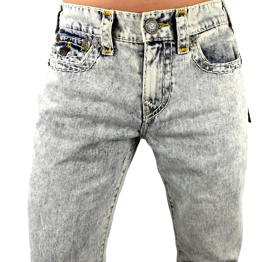 True Religion Ricky Bleached Out Relaxed Straight Super T Jeans
