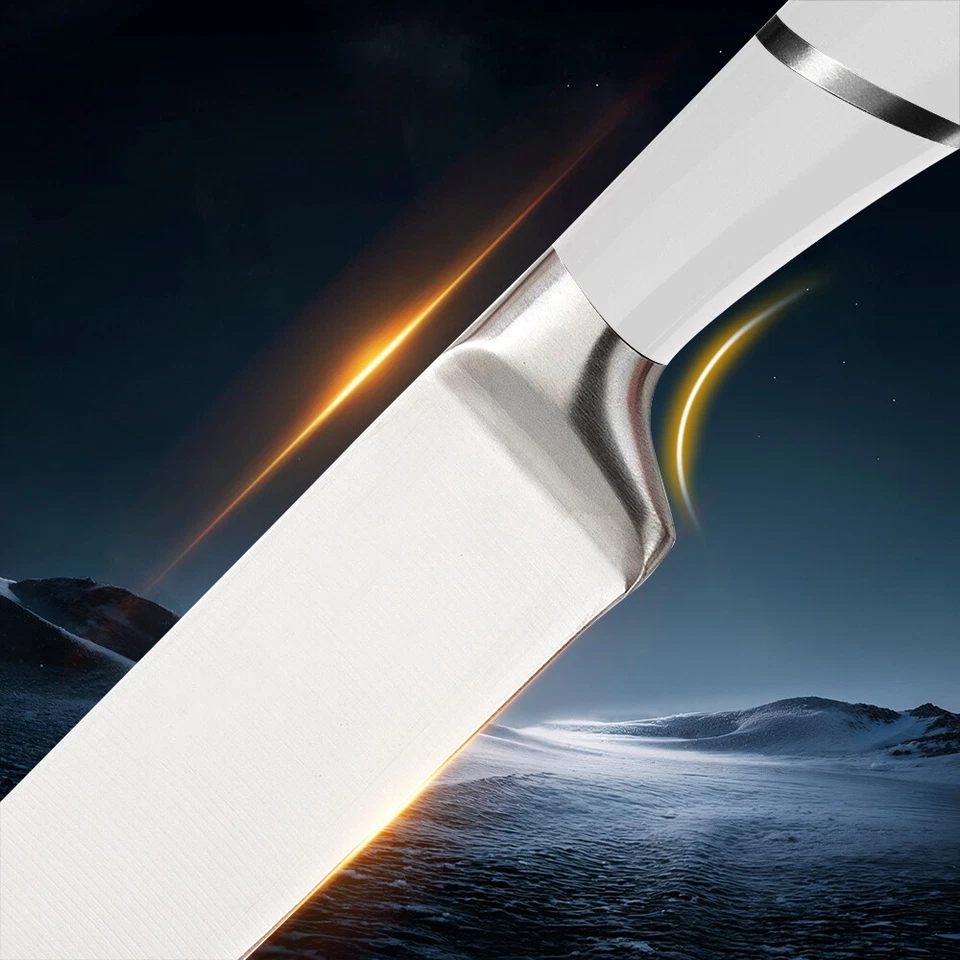 9PCS Kitchen Knife Set Stainless Steel Ultra Sharp Steak Cooking Chef Knives USA - Image 3 of 4