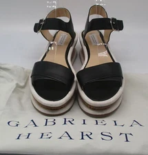 Gabriela Hearst Black Bradley 25mm Platform Sandal sz 39