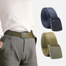 1PC Quick Dry Canvas belt Plastic Buckle Solid Color Simple Outdoor Sports