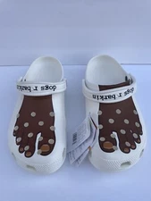 NEW Crocs Classic Feet Clog ‘Dogs R Barkin’ April Fools Men’s 9 Women’s 11