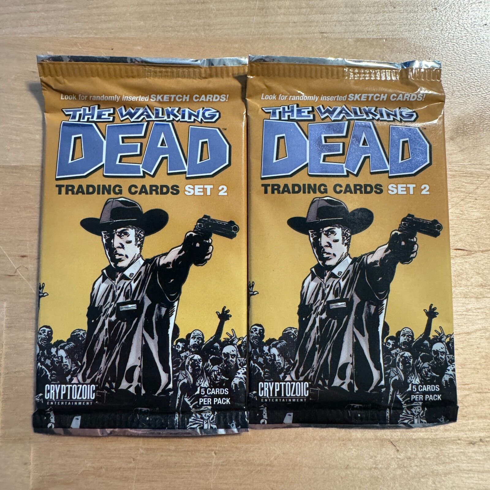The Walking Dead Comic Trading Cards Set 2.  Unopened Blister Pack - Set of 2