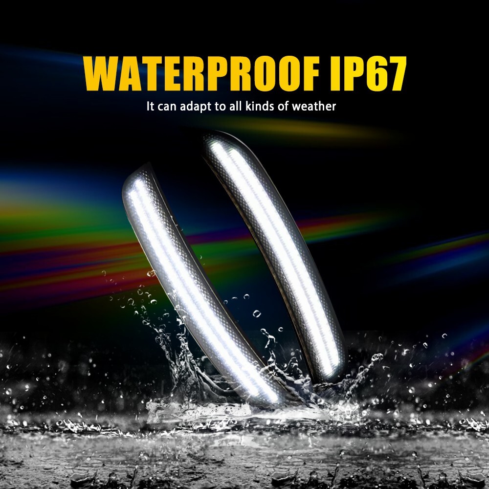 Smoked LED Front & Rear Side Marker Lights For 2015-2023 Chrysler 300 300C 300S