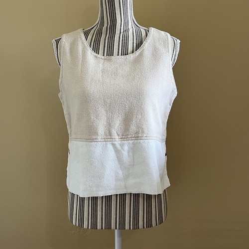 XBAL Women’s 100% Cotton Sleeveless Short Crop Lagenlook Top Cancun Mexico Sz 8