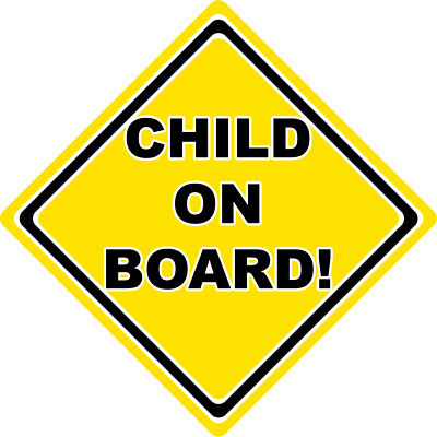 Kinder an Bord Auto Sicherheitswarnschild