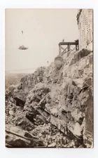 Coupe du Roché & Obelisk Construction Barrage KENOGAMI Quebec Canada 1930 RPPC