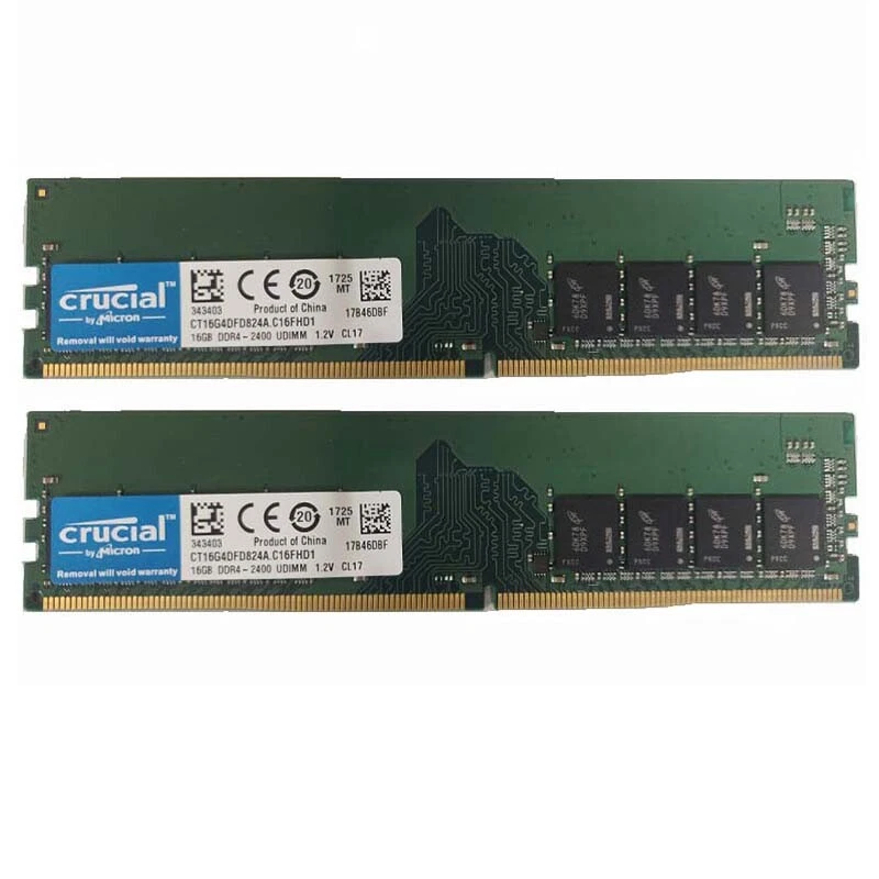 Crucial 4x16GB 1RX8 PC4-2400T DDR4 19200MHz 288Pin UDIMM Desktop Memory RAM" - Image 3 of 4