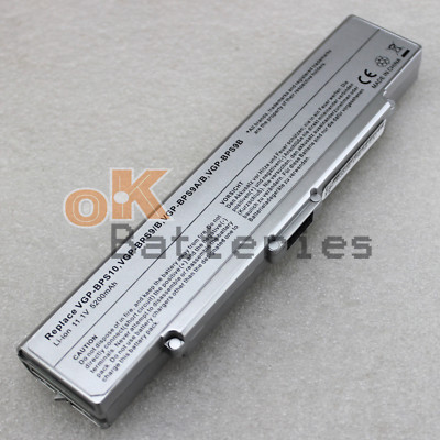 5200MAH Battery for Sony Vaio VGP-BPS9/S VGP-BPL9 VGP-BPS9A/B BPS9A3 silver