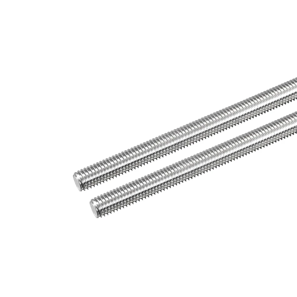 METALLIXITY 2 Pcs Fully Threaded Rod M8 x 500mm 1.25mm Pitch 304 Stainless Steel Right Hand