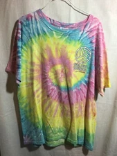Peace, Love and Vollyball 2013 Tandem Sports L Tied Dyed T Shirt