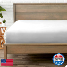 Bare Home Twin XL Fitted Sheet - Ultra-Soft Microfiber, Deep Pocket, Cloud Grey