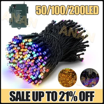 Battery Operated LED Fairy Lights Indoor Outdoor Waterproof Christmas Tree Light