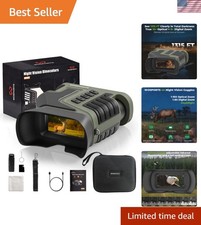 4K Night Vision Goggles, up to 80X Total Magnification, 64GB TF Card, 1315FT ...