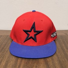 EHP Labs Star Snapback Cap Hat Red & Blue Flat Brim One Size