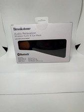 Brookstone Audio Relaxation Wireless Audio Eye Mask Hot Cold Insert Bluetooth