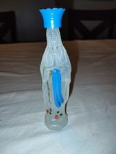 Vintage Our Lady of Lourdes Virgin Mary Holy Water Figural Plastic Bottle France