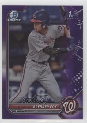 2022 Bowman Draft Chrome Purple Refractor 58/250 Brenner Cox #BDC-196 o9a