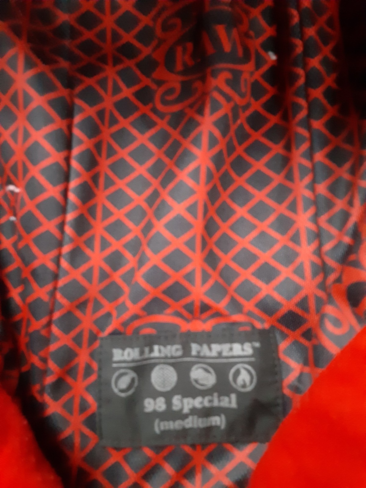 Raw Natural Rolling Papers Red Pullover Fleece Ho… - image 7