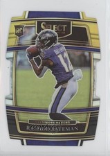 2021 Panini Select Concourse Black & Gold Prizm Die-Cut Rashod Bateman #55 0z2o
