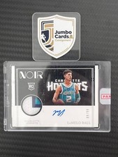 LaMelo Ball 2020-21 Panini Noir Rookie 3 Color Patch Auto 88/99 RC RPA
