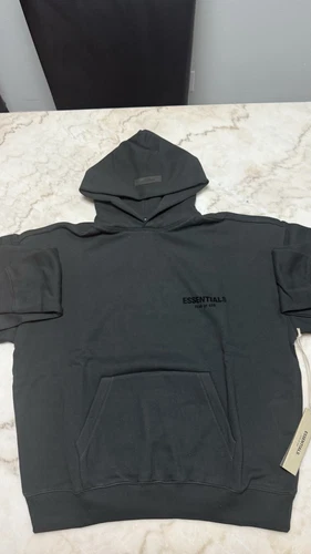 Felpa con cappuccio Essentials Fear Of God limousine nero. Taglia S