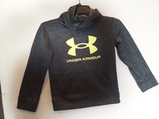 Kids  Gray BlackUnisex Under Armour Pullover Sz 7