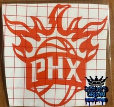Phoenix Suns NBA Basketball vinyl Sticker Decal 3x3  inches Orange 