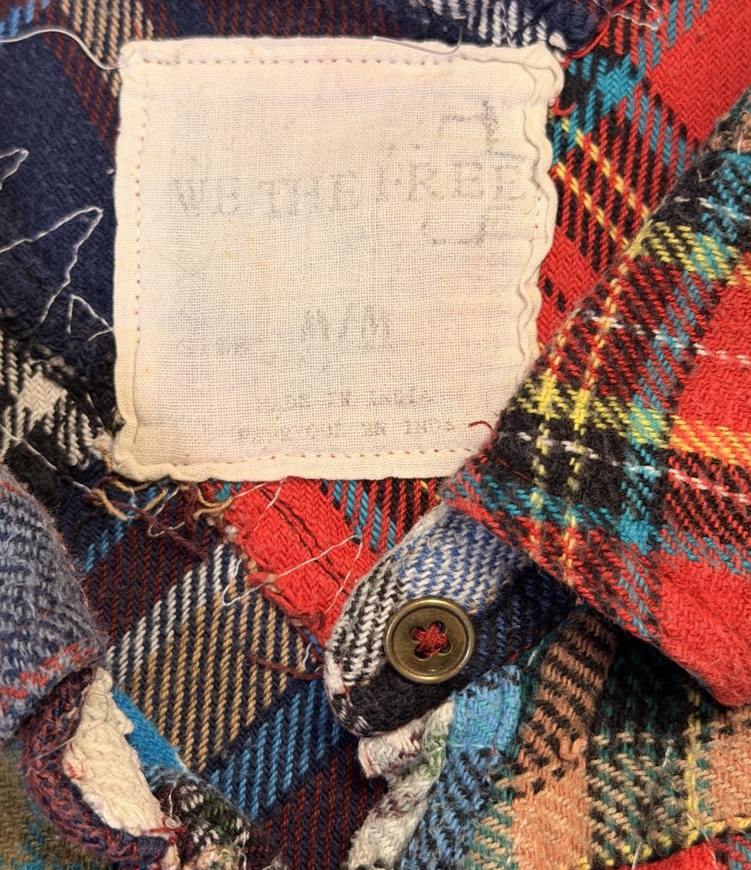 We The Free Patchwork Plaid Flannel Button Up Shi… - image 4